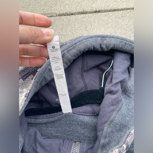 Lululemon Live Simply Ikat Apres Knit Ski Scuba Hoodie, Grey, sz 6 - Picture 6 of 14
